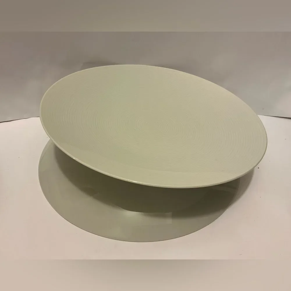 Thomas Rosenthal Germany 2 salad plates 8.5”Loft Weiss Ribbed Concentric Circles